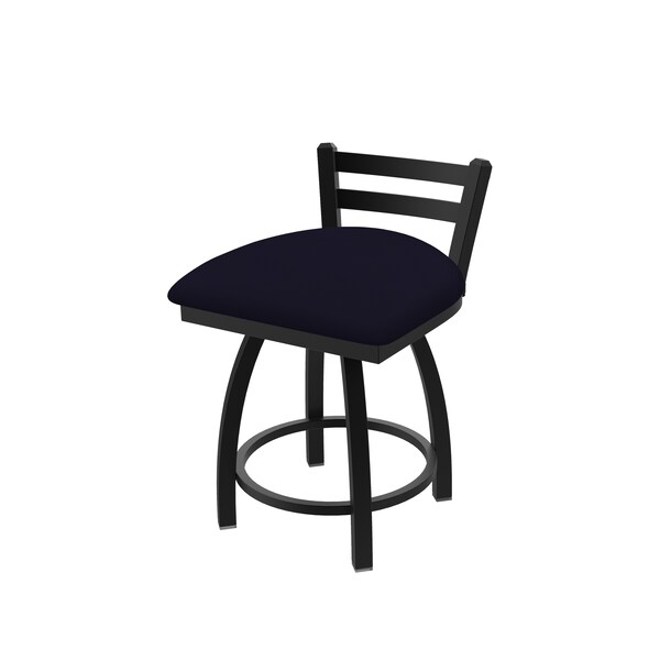 18" Low Back Swivel Vanity Stool, Black Wrinkle, Canter Twilight Seat